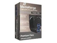 MediaRange Retail pack 4er-DVD-Box - DVD oppbevaringseske - kapasitet: 4 CD/DVD (en pakke 5)