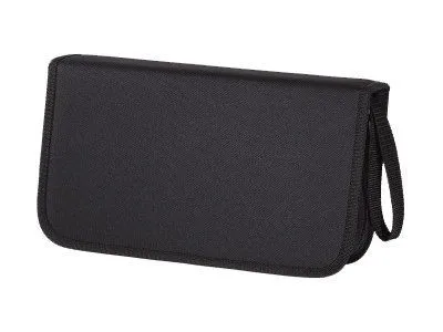 Hama CD/DVD Nylon Wallet 104 - Lomme for CD/DVD-plater - 104 plater - 600D nylon - svart, blå