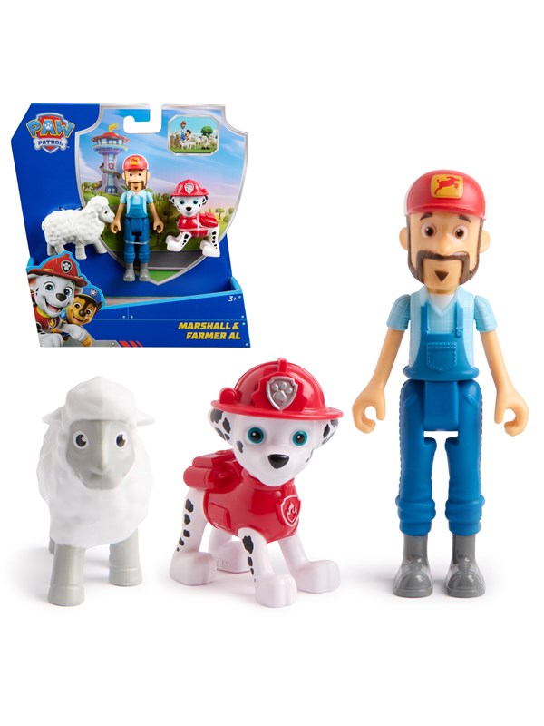 Paw Patrol Marshall & Farmer Al Figure Pack with Sheep