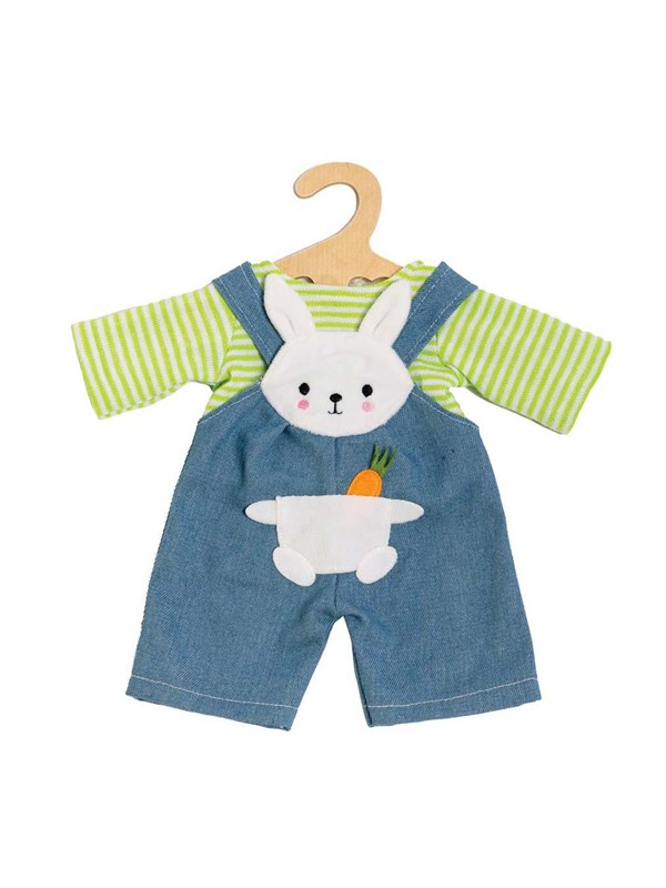 Heless Doll Dungarees with Striped Shirt Bunny Lou 28-35