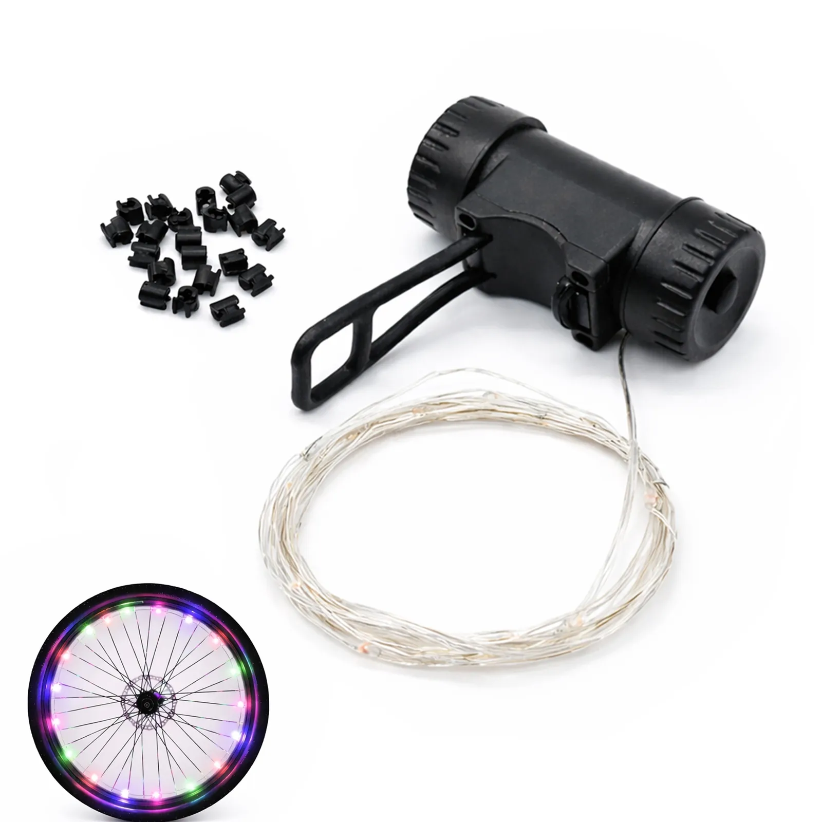 LED Ekerbelysning med 20 LED for Sykkel - 2,2 m - 1-Pack
