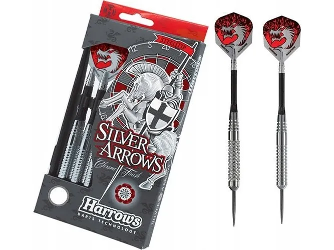Harrows steeltip sølv pil 18 g (Harrows Rzutki Steeltip Silver Arrows)