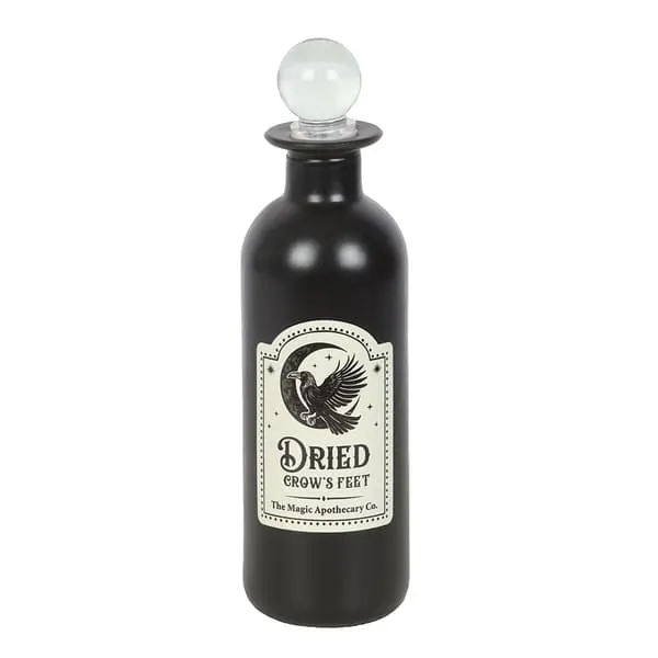 Something Different Dried Crow´s Feet Glass Potion Bottle