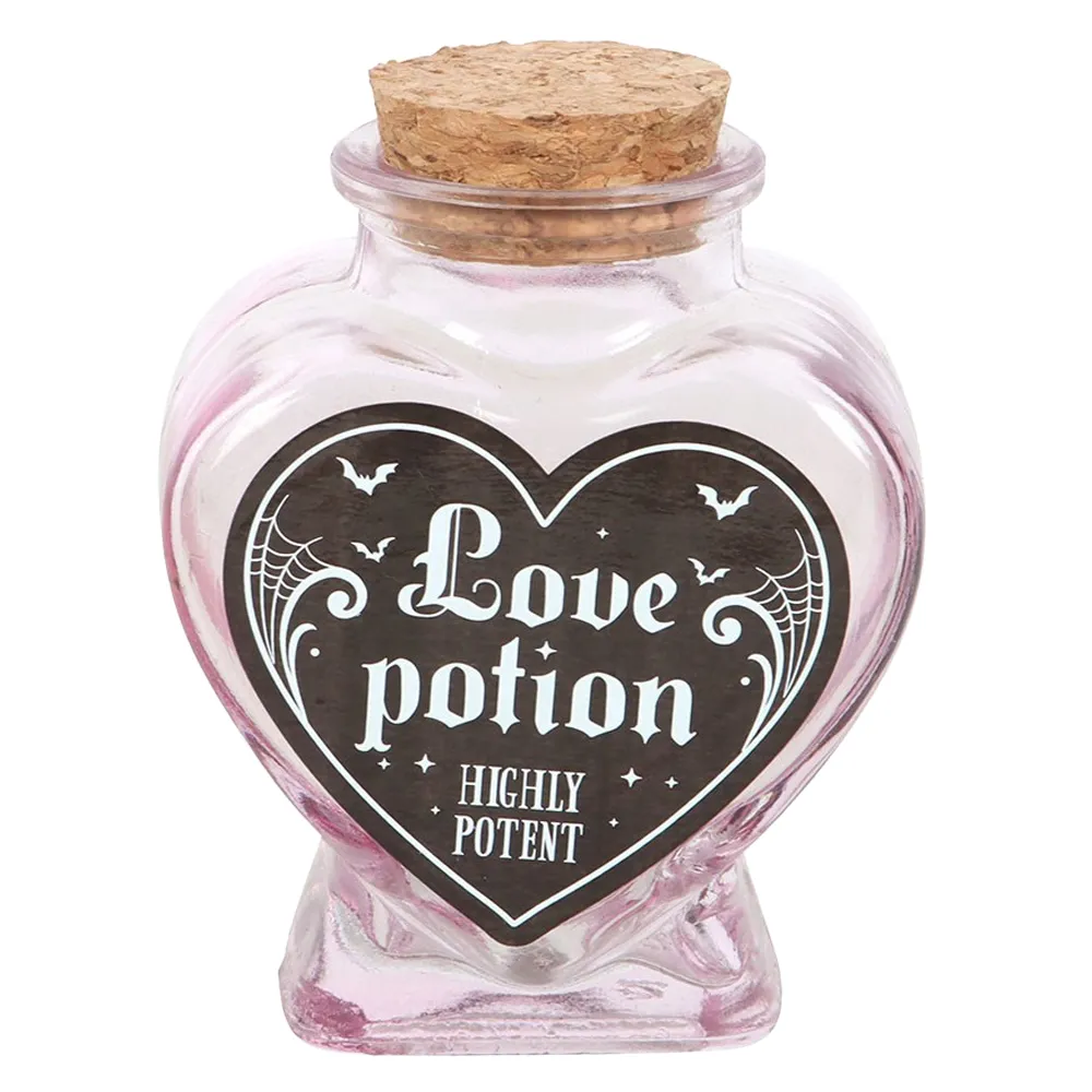 Something Different Love Potion Glass Heart Bottle