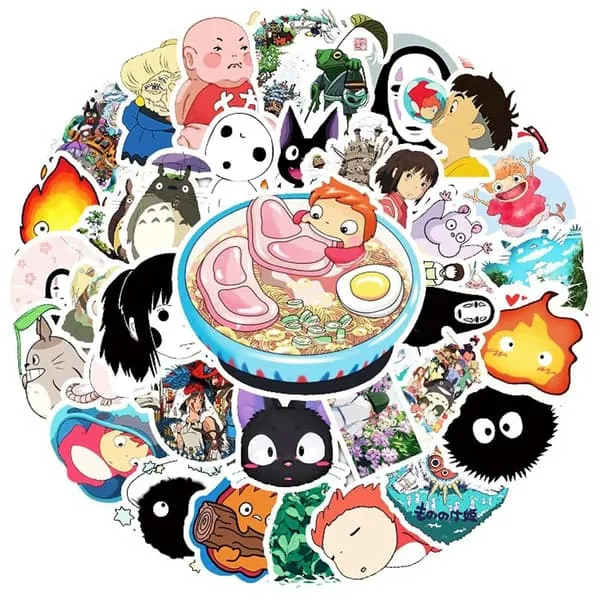 100x Klistremerker - japansk anime