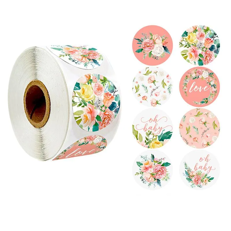 500 klistremerker klistremerker - Takk motiv - Blomster