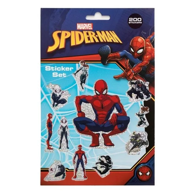 200 stk. Spiderman-klistremerker. 4 ark