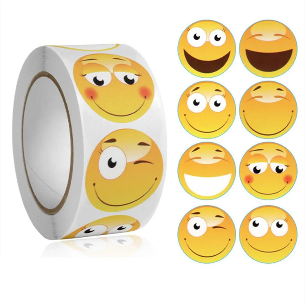 500 klistremerker klistremerker - Smiley / Emoji-motiv - Tegneserie