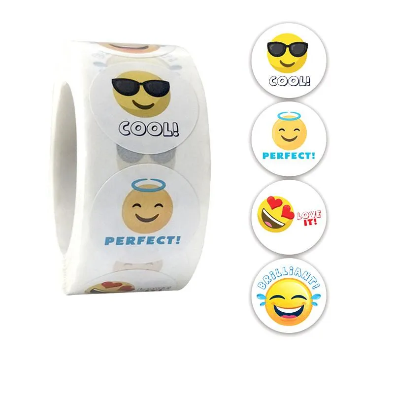 500 klistremerker klistremerker - Smiley / Emoji-motiv - Tegneserie