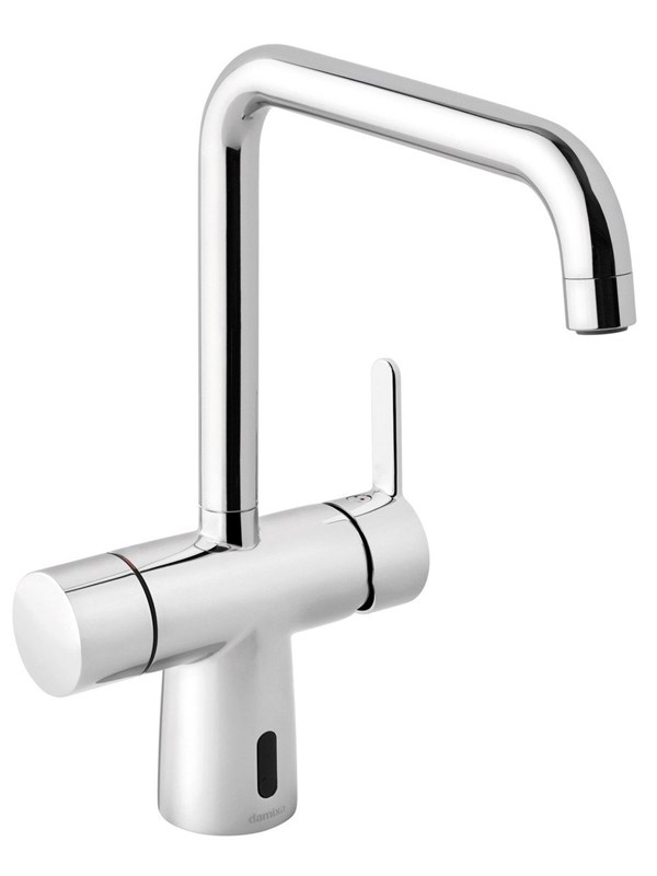 Damixa silhouette touchless kitchen faucet with high j-spout