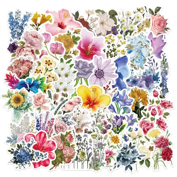 Blomsterklistremerker 50-pakning