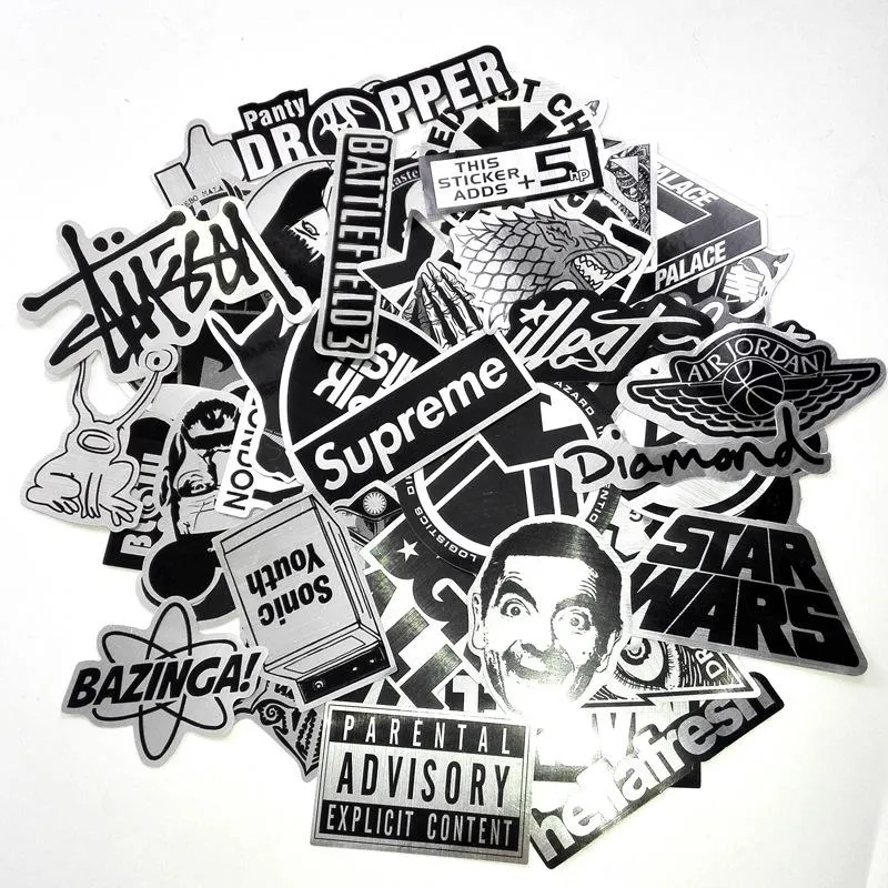 50 stk Metal Stickers Vanntett Laptop Skate fashion Graffiti