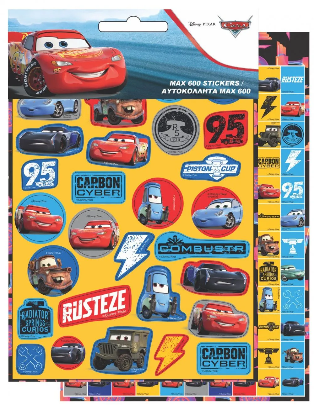 Disney Cars eventyr 600-delers klistremerkesett