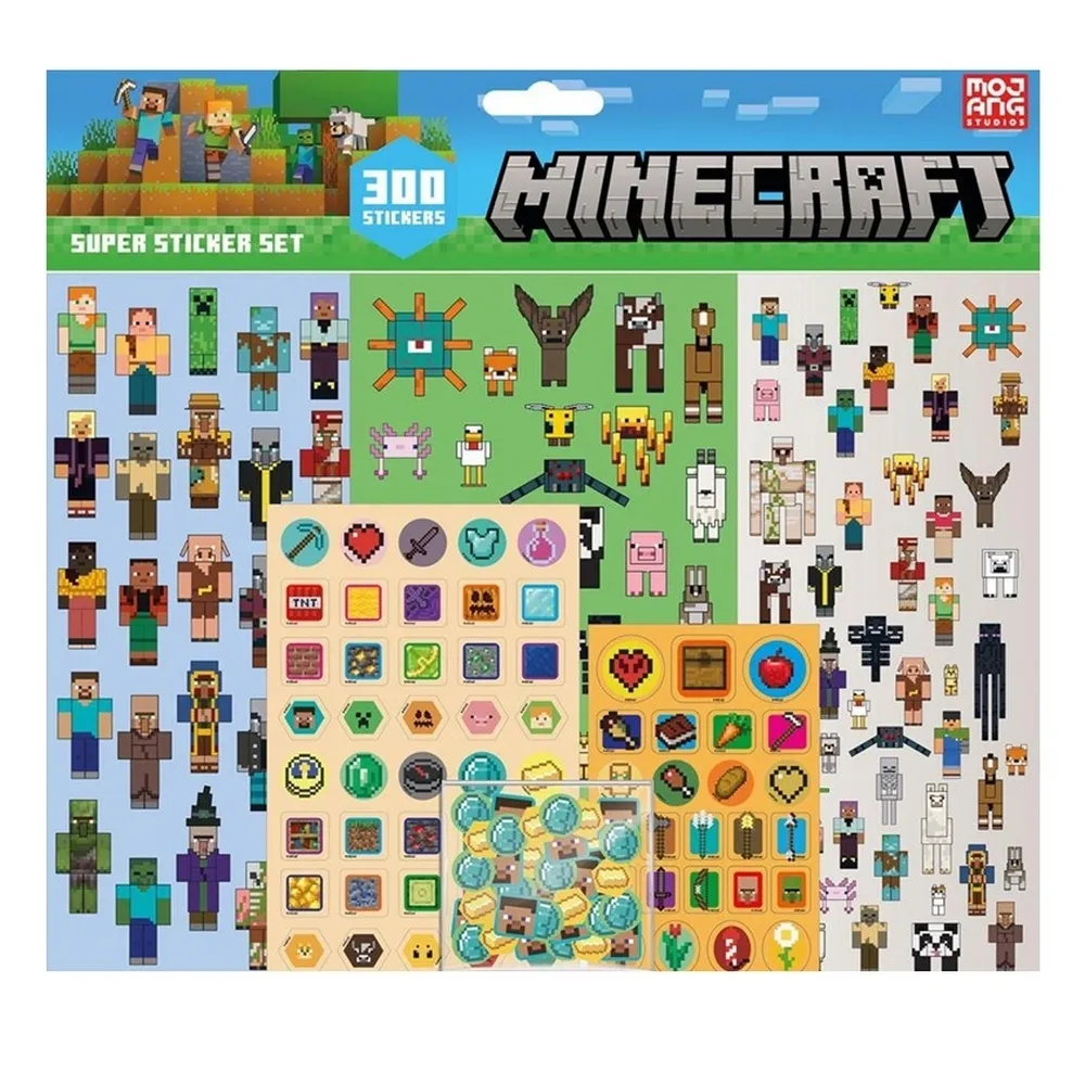 Minecraft Characters Stickers (Pack of 300)