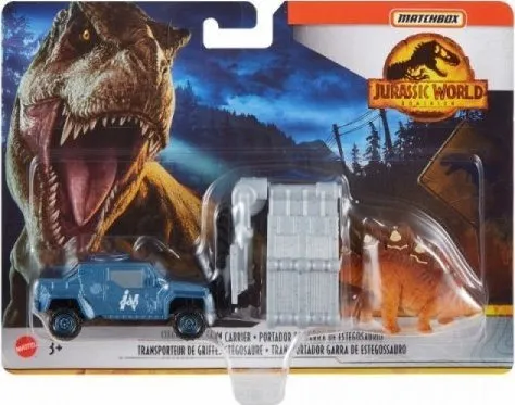 Matchbox Jurassic World dinosaur Stegosaurus klo-bærer-kjøretøy