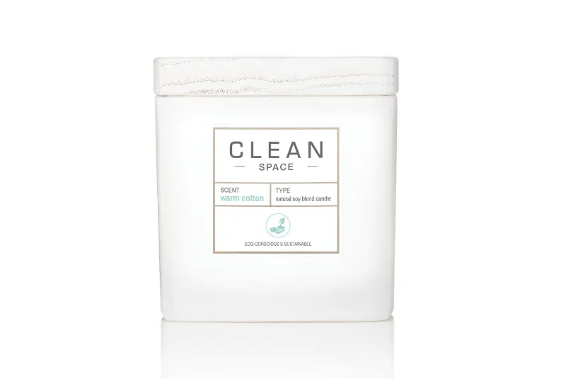 Clean Space Warm Cotton duftlys, 227 g