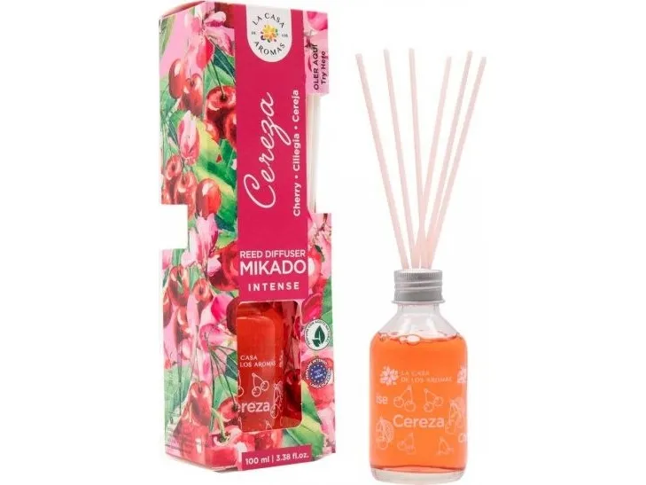 LA CASA DE LOS AROMAS Micado intense duftpinner kirsebær 100 ml