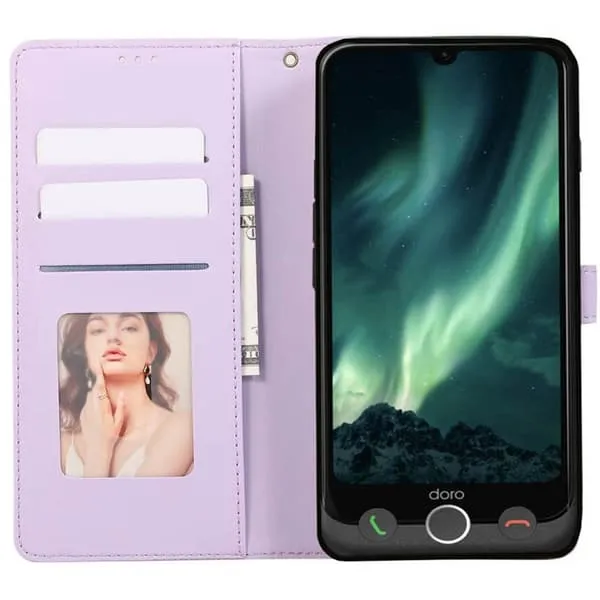 Lommebokdeksel 3-kort Doro Aurora A31 - Lavender Mist