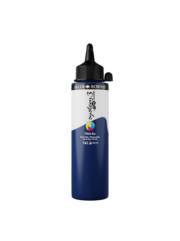 Daler-Rowney System3 Fluid Acrylic 250 ml Phthalo Blue
