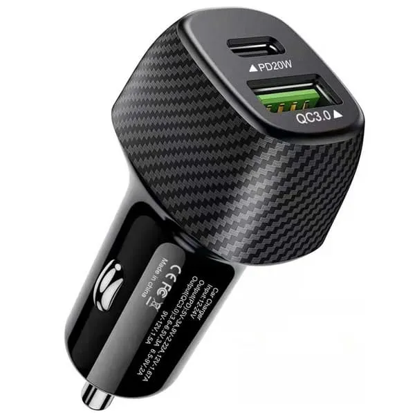 Billader 1x USB-A 18W, 1x USB-C PD 20W QC3.0 38W