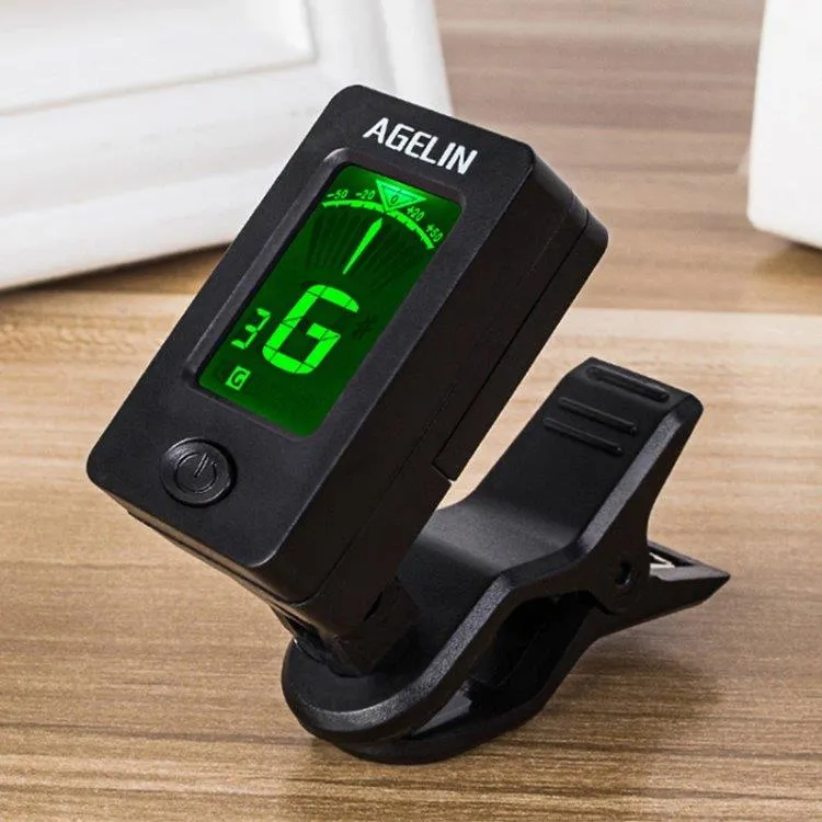 Digital clip-on tuner - tuner / guitartuner / kromatisk tuner til guitar, bas, violin og ukulele