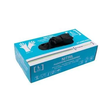 BaByliss engangshanske Engangs Prime Source STANDARD str L uten pudder nitril AQL 1.5 sort, 100 stk/pk