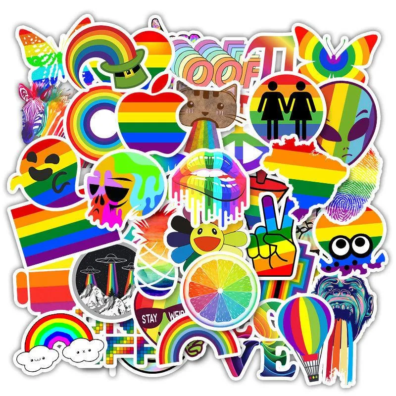 50 klistremerker klistremerker - Pride-motiv - Regnbue - Dekaler