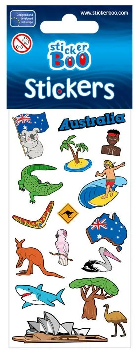 Klistremerkesett - Oppdag Australia