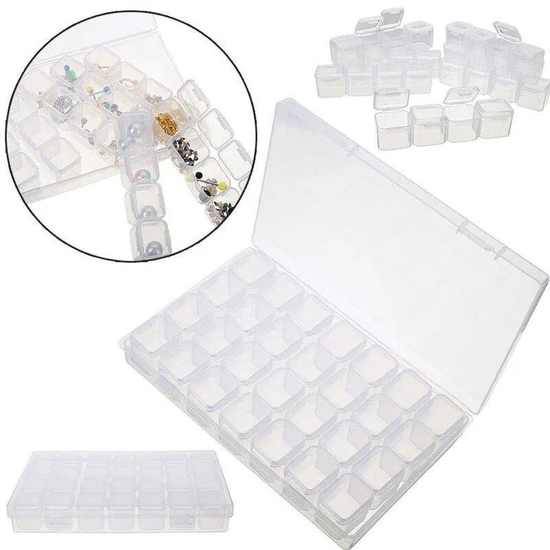 2-Pak Perleoppbevaring 28 rom for Diamond Painting - Diamantmaling