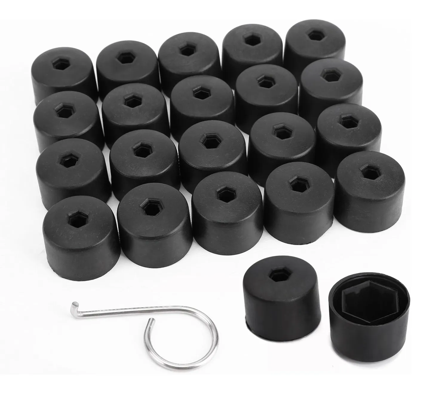 Hjulmutterdeksel / Hjulbolthette 17mm - 20-Pak