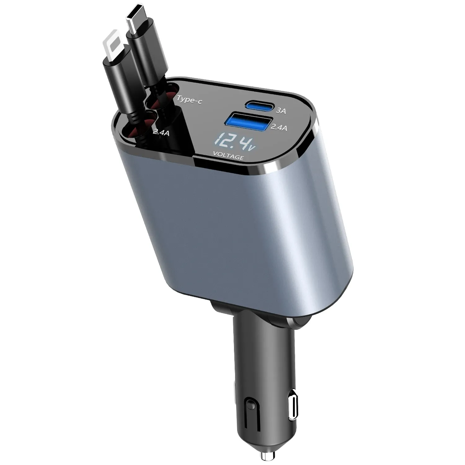 Billader - Lader for Bilen - iPhone/Samsung - USB-C