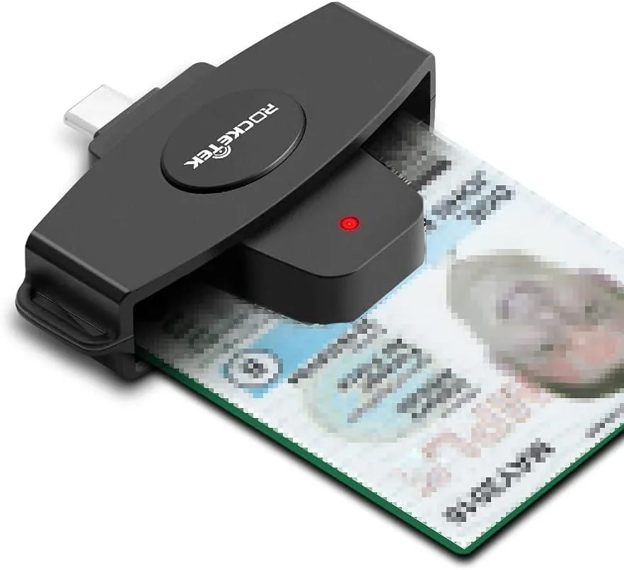 NÖRDIC USB-C Smartkort og SIM-kortleser ISO7816 ID-kort EMV Kredittkort
