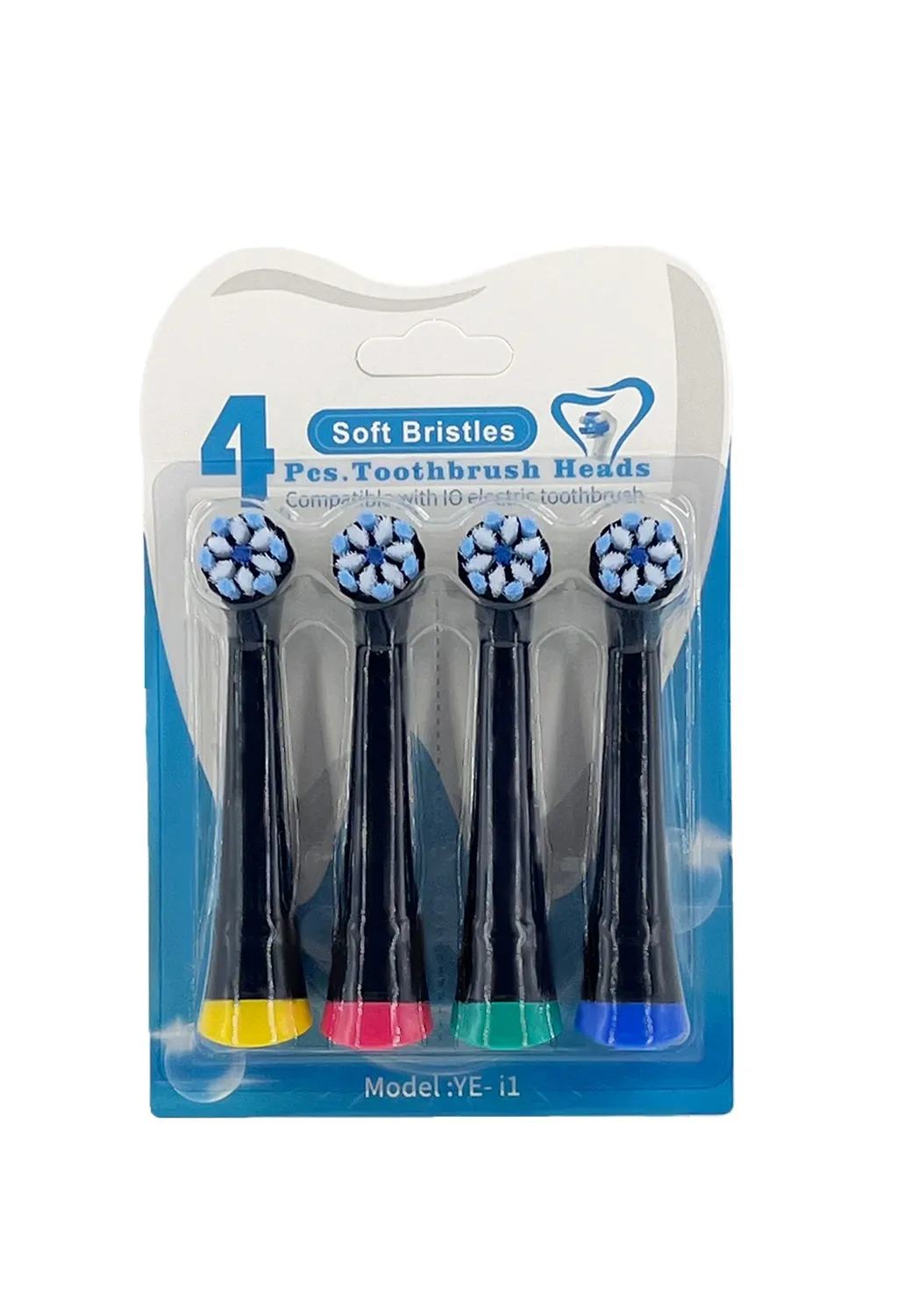 4-pack Oral-B iO-kompatible tannbørstehoder Myk Svart YE- i1