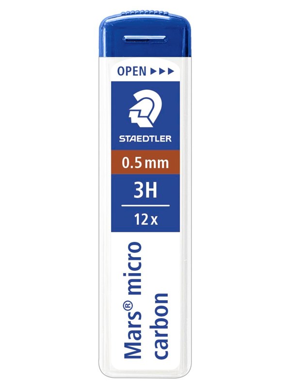 Staedtler Mech.pen.lead Mars micro0.5 3H 12 x 12 pcs