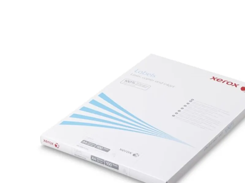 Xerox, Multi-use Labels, Matt, white permanent adhesive, Solid Back træfri ECF, 65g/m2 38.10mmx99.10