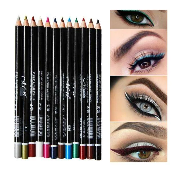 12 stk Eyeliner Lipliner øyeblyant leppeblyant sminke