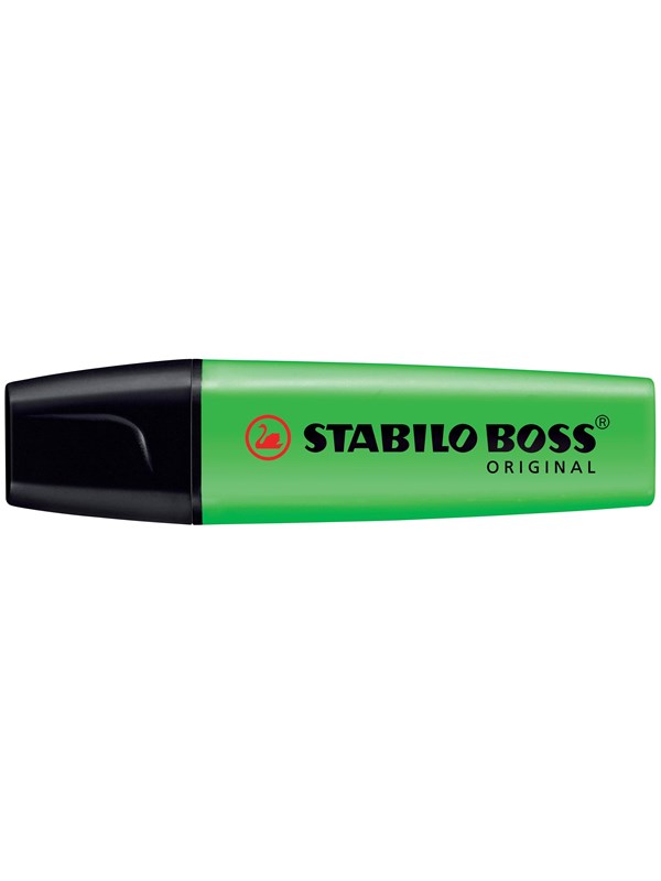 STABILO BOSS Original green highlighter with water-based ink refillable - 1 pcs.
