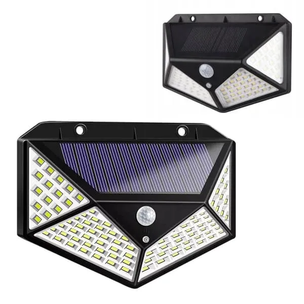 2-Pack Solar Vegglampe med bevegelsessensor