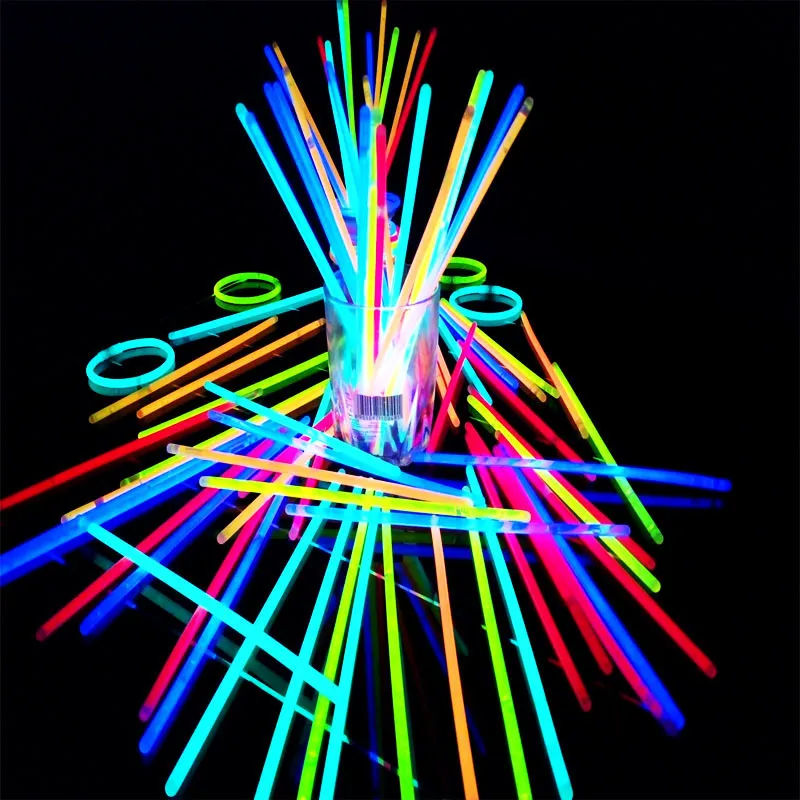 100-pakning glowstick-armbånd, lysende