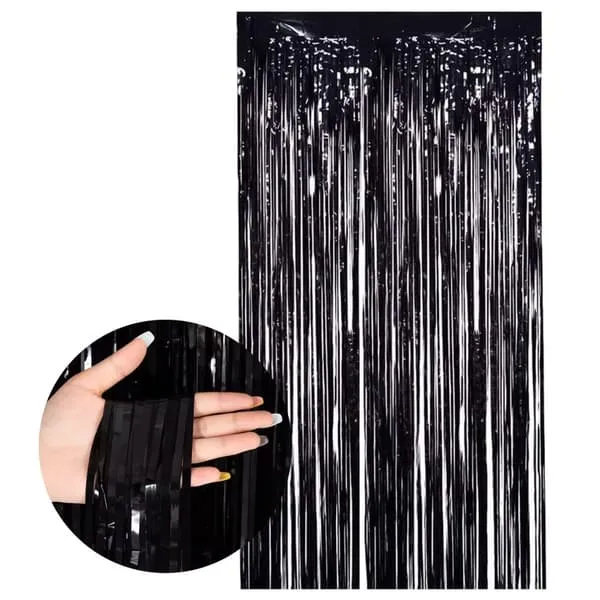 Black Glitter Drape Metallic 3-Pack for festbursdag