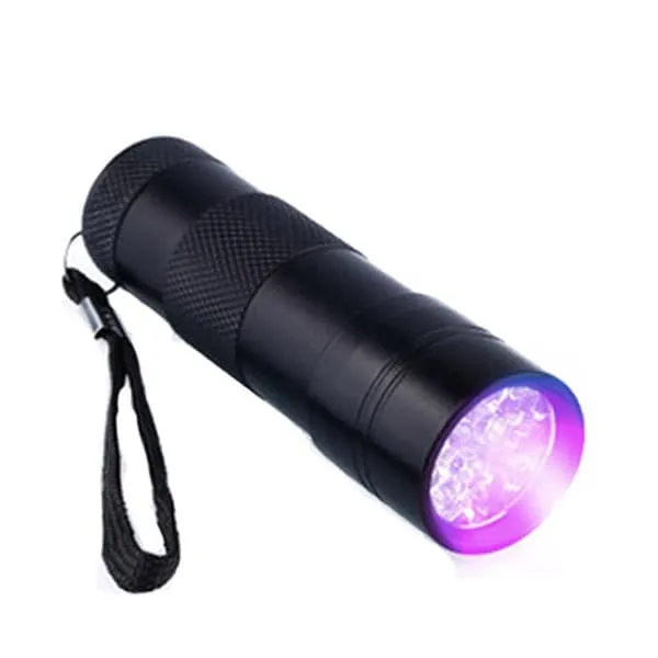 9x UV LED | Praktisk & Liten UV Lommelykt