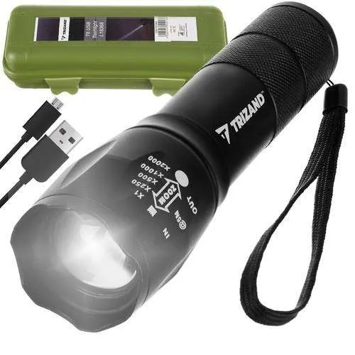 CREE LED T6 lommelykt - Kraftig med innebygd batteri