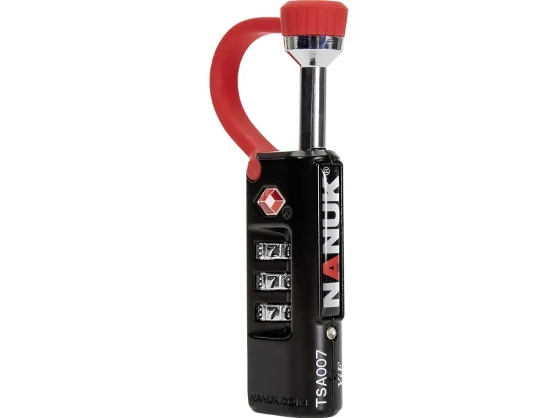 NANUK 900-TSA LOCK NANUK hengelås TSA sort/rød kombinasjonslås