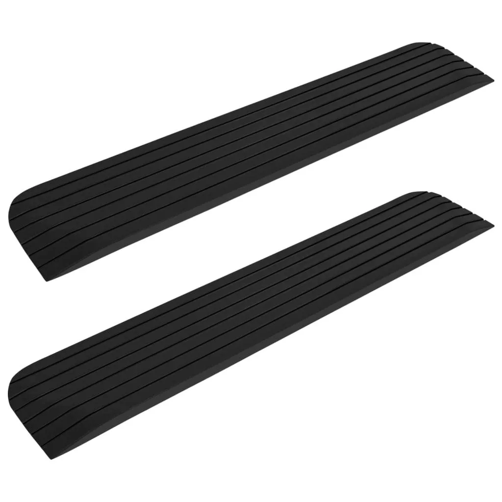 vidaXL Terskelramper 2 stk 110x21x2,5 cm gummi