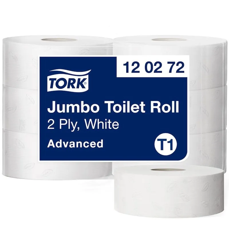Toalettpapir Tork T1 Jumbo Advanced 2-lags 360 m hvitt - (6 ruller per kartong)