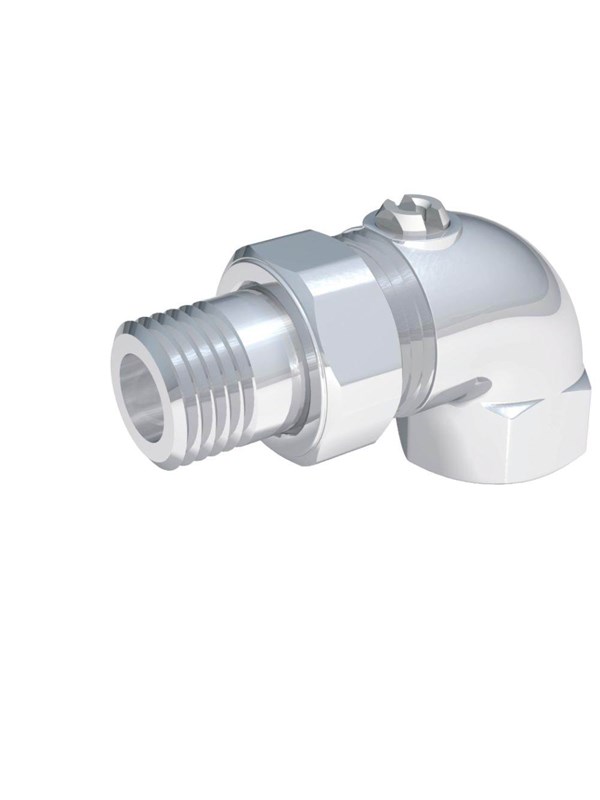 Broen Radiator connection with cut-off angled 1/2"