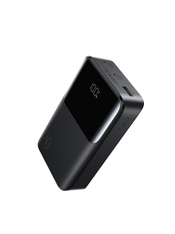 Joyroom JR-QP192 Star Series Mini 20000mAh 22.5W Powerbank with Digital Display - Black Nødlader - Svart - 20000 mAh