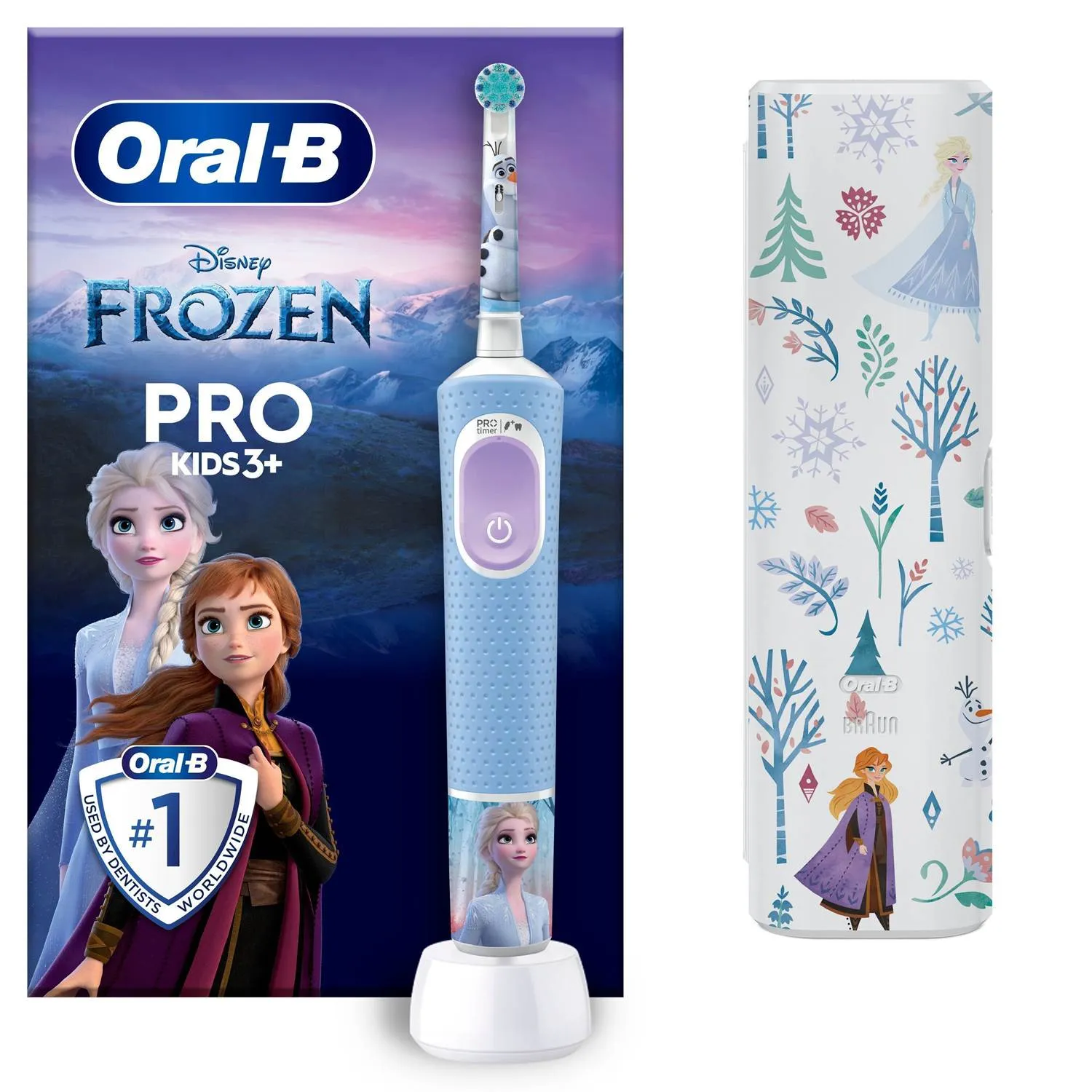 Oral-B Elektrisk tannbørste Vitality Pro Kids Frozen + case