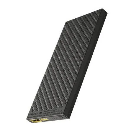 NITECORE NB10000 - Strømbank - ultra lightweight - 10000 mAh - 38.5 Wh - 3 A - 2 utgangskontakter (USB, USB-C) - kullstoff-fiber