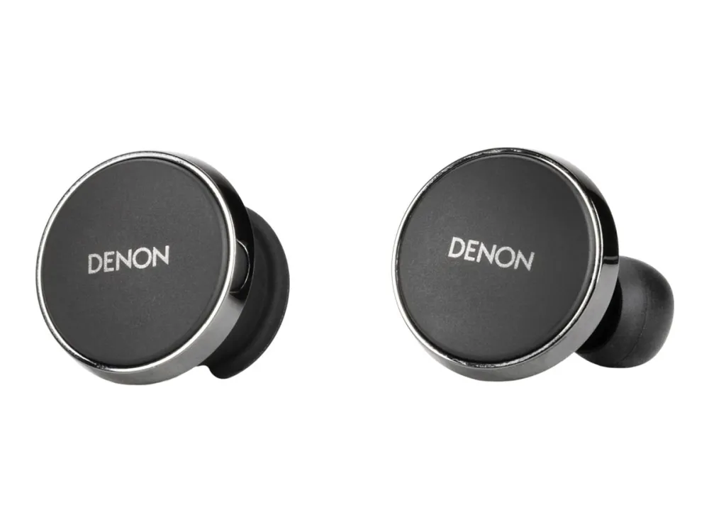 Denon PerL Pro - True wireless-hodetelefoner med mikrofon - ørepropp - Bluetooth - aktiv støydemping - svart